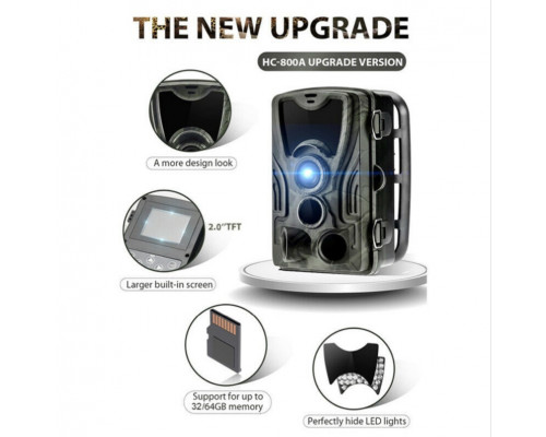 Фотопастка Suntek HC 801A 25м, огляд 120 °, датчик руху, нічна зйомка, захист IP65.