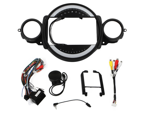 Штатный комплект переходная рамка BMW Mini 2007-2015 (1234-320) 9" + адаптер питания