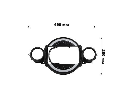 Штатный комплект переходная рамка BMW Mini 2007-2015 (1234-320) 9" + адаптер питания