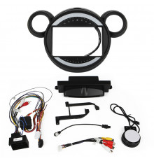 Штатный комплект переходная рамка BMW Mini 2010-2016 (1234-321) 9" + адаптер питания