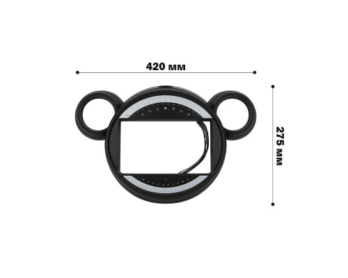 Штатный комплект переходная рамка BMW Mini 2010-2016 (1234-321) 9" + адаптер питания