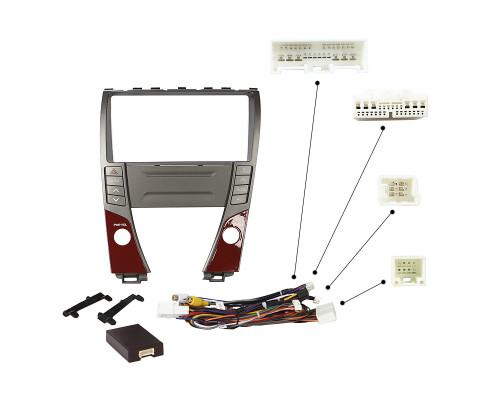 Переходной штатный комплект с проводкой Lexus ES 350 2006-2012 9" (1234-281) + canbus
