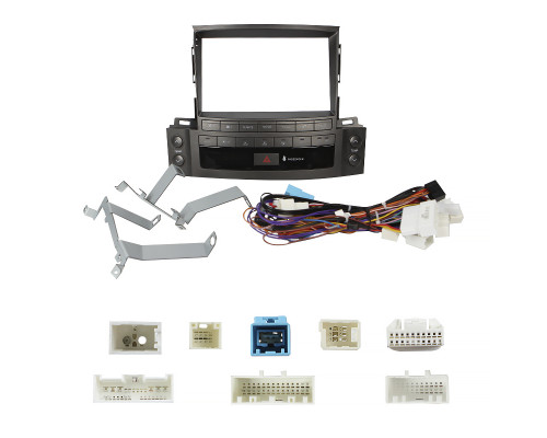 Переходной штатный комплект с проводкой Lexus LX570 J200 lll 2007-2010 9" (1234-287) + canbus