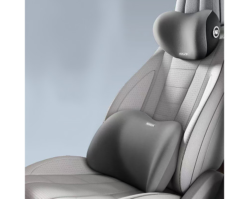 Универсальная автомобильная подушка-подголовник NIRACP+ под шею с эффектом памяти ортопедическая Gray