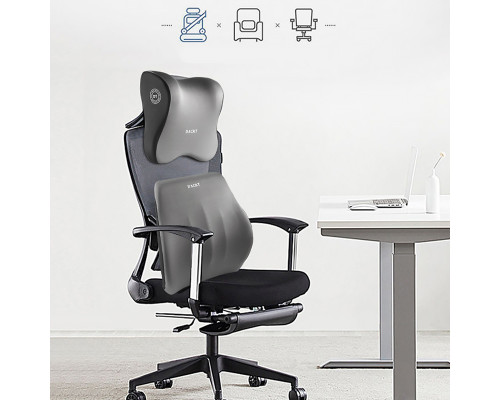 Универсальная поясничная подушка на сиденье DACRT для спины с эффектом памяти ортопедическая Gray