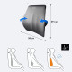Универсальная поясничная подушка на сиденье DACRT для спины с эффектом памяти ортопедическая Gray