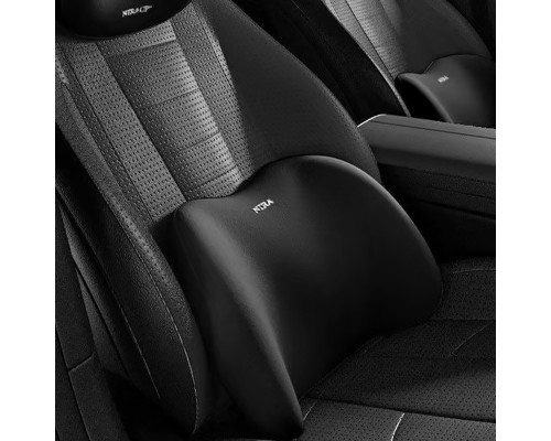 Универсальная поясничная подушка на сиденье NIRA для спины с эффектом памяти ортопедическая Black