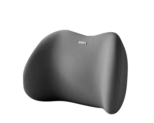 Универсальная поясничная подушка на сиденье NIRA для спины с эффектом памяти ортопедическая Gray