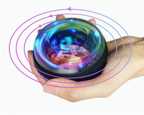 Гіроскопічний тренажер Booster Gyro Ball з LED-підсвіткою для тренування кисті, зап’ястя та передпліччя
