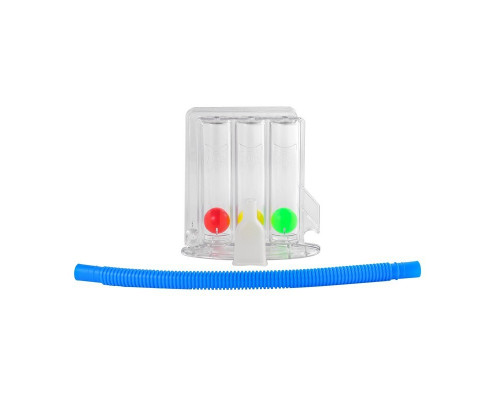 Дыхательный тренажер TRI-BALL для дыхательных упражнений для реабилитации спирометр