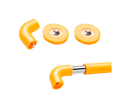 Поручень STWU-048 для людей с инвалидностью прямой из нержавеющей стали покрытые ABS пластиком 135°