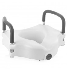 Туалетное сиденье-надставка QC-M308 на унитаз с поручнями высокое с фиксатором