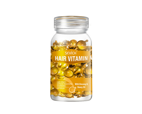 Витаминные капсулы для волос Sevich Hair Vitamin с женьшенем и экстрактом меда для питания ломких волос 30 шт оранжевые