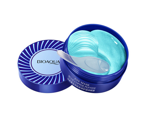 Гидрогелевые патчи BIOAQUA Eye Mask Blue Copper Peptide с синим медным пептидом 80 г