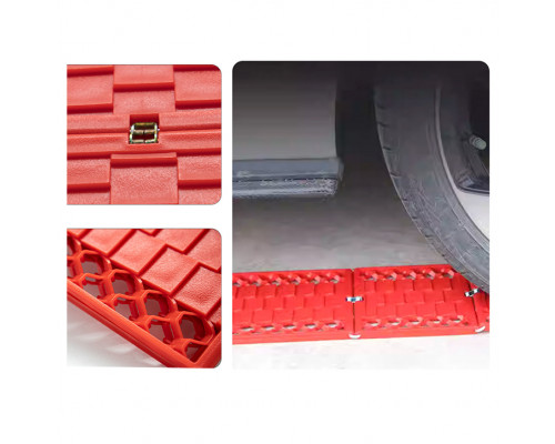 Противоскользящие антипробуксовочные ленты 11804 3 секции для бездорожья под колеса для вытягивания авто