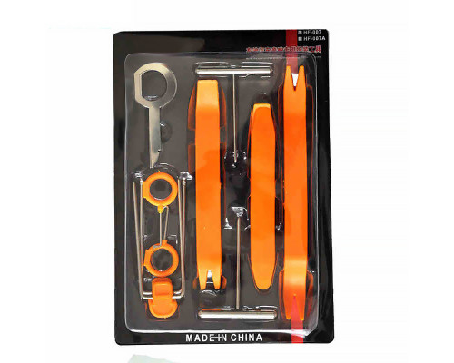 Набор инструментов съемников 11501 для снятия обшивки салона автомобиля 12 предметов Orange