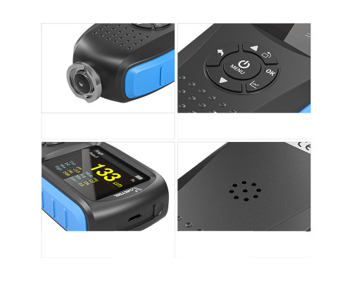 Толщиномер VDIAGTOOL VC-300 цветной экран определяет толщину ЛКП до 1500 мкм память замеров автоматически распознает тип подложки железо алюминий