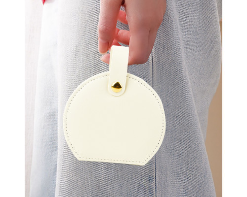 Органайзер сумочка Casegrace SP-01278 для украшений и ювелирных изделий с ручкой 10*9*4,5 см White