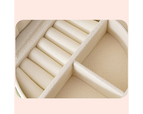 Органайзер сумочка Casegrace SP-01278 для украшений и ювелирных изделий с ручкой 10*9*4,5 см White