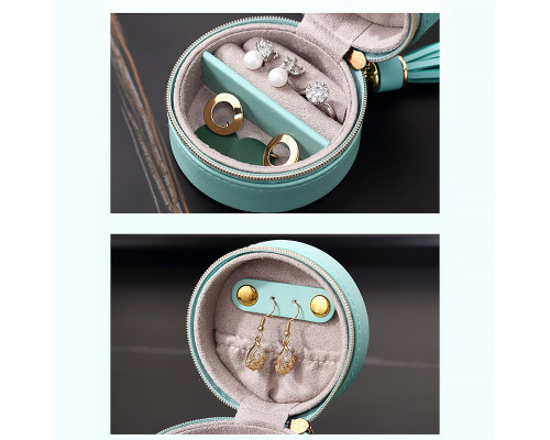 Шкатулка Casegrace SP-01205 для колец и ювелирных изделий портативная компактная 7*7*4,5 см Blue