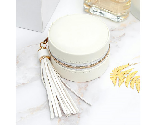 Шкатулка Casegrace SP-01205 для колец и ювелирных изделий портативная компактная 7*7*4,5 см White