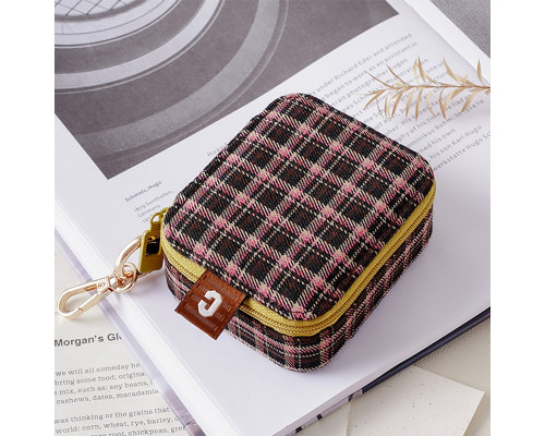 Шкатулка Casegrace SP-01282 для украшений и ювелирных изделий портативная на молнии 9,5*8*4 см