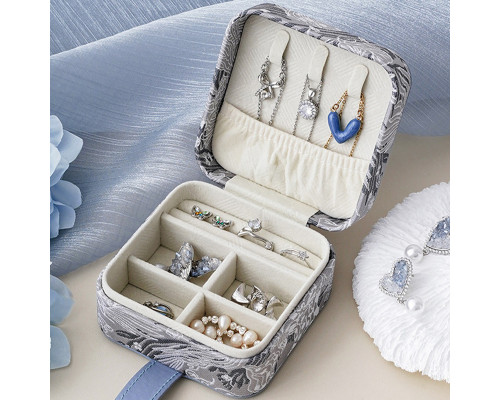 Шкатулка Casegrace SP-01328 для украшений и ювелирных изделий портативная с замком 10*10*5 см Blue