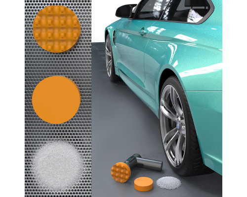 Ручная полировочная машинка LY-02 для авто аккумуляторная для полировки чистки машины 3 диска USB