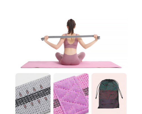 Набор резинок для фитнеса AOLIKES RB-3609 3шт Green+Pink+Violet