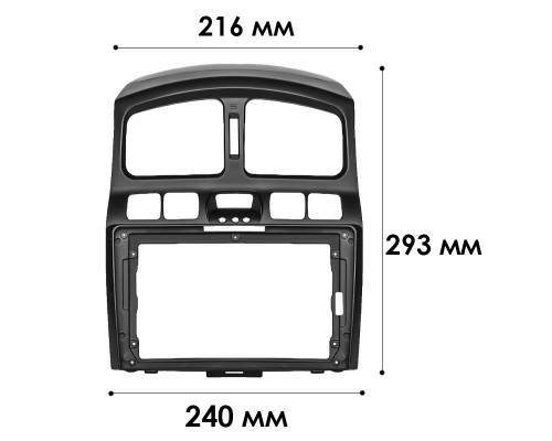 Переходная рамка Hyundai Santa Fe 2000-2006 (7258) 9"