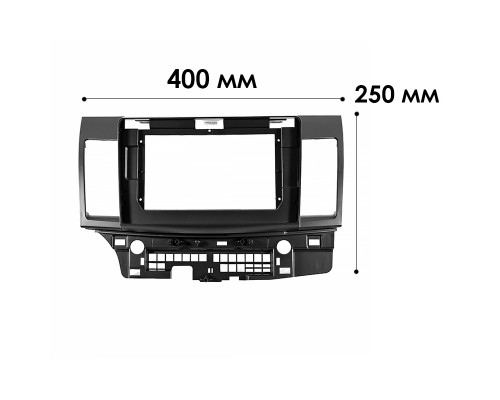 Переходная рамка Mitsubishi Lancer X 2007-2017 (MI 048T) 3759 10.1" Black