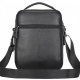 Чоловіча шкіряна сумка-месенджер 21х25х6, барсетка через плече Tiding Bag A25-3278A Чорна