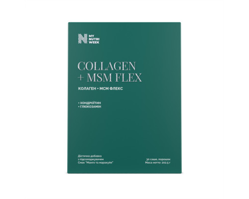 Колаген+МСМ Флекс, Collagen+MSM Flex, My Nutri Week, 30 саше (202,5 г)