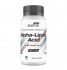 Альфа-липоевая кислота, Alpha Lipoic Acid, Biotus, 60 капсул