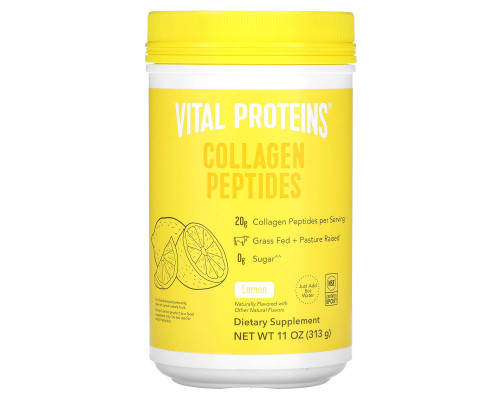 Пептиди колагену, Collagen Peptides, Vital Proteins, лимон, порошок, 313 г