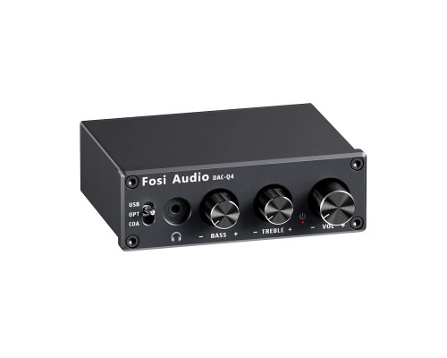 Конвертер звуку SPDIF/Coaxial на RCA/3.5 Fosi Audio DAC-Q4 black