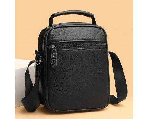 Чоловіча шкіряна барсетка через плече 22х26х9, месенджер з ручкою Bexhill Bx-66503 чорний