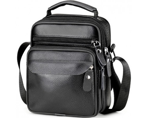 Чоловіча шкіряна барсетка через плече 17х21х9, месенджер з ручкою Bexhill Bx-54551 чорная