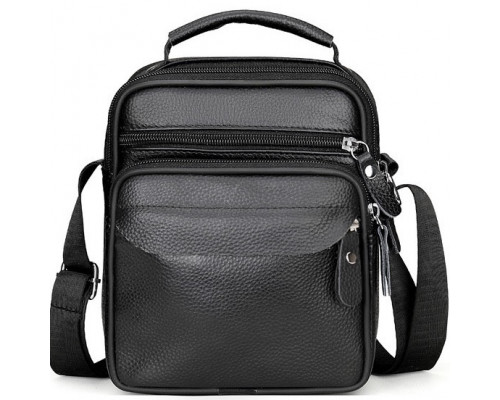 Чоловіча шкіряна барсетка через плече 17х21х9, месенджер з ручкою Bexhill Bx-54551 чорная