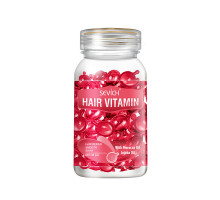 Витаминные капсулы для волос Sevich Hair Vitamin с марокканским маслом и маслом жожоба для восстановления повреждённых волос красные 30шт