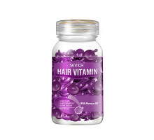 Витаминные капсулы для волос Sevich Hair Vitamin с марокканским маслом для восстановления окрашенных волос фиолетовые 30шт