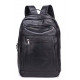 Шкіряна чоловіча сумка наплічна для ноутбука та поїздок 28х42х18, рюкзак для роботи Tiding Bag D3-9343, чорний