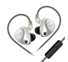 Навушники KZ Castor з мікрофоном silver