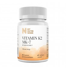 Вітамін К2-менахінон-7, Vitamin K2 MK-7, My Nutri Week, 100 мкг, 60 капсул