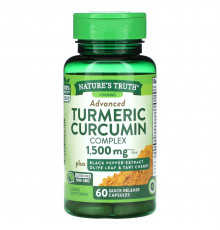 Куркума комплекс, Turmeric Curcumin Complex, Nature's Truth, 1500 мг, 60 капсул швидкого вивільнення (750 мг на капсулу)