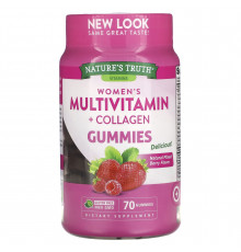 Мультивітаміни для жінок з колагеном, Women's Multivitmain + Collagen, Nature's Truth, суміш ягід, 70 жувальних цукерок