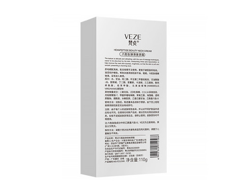 Крем для шеи VEZE Hexapeptide Beauty Neck Cream 110 г укрепляющий с массажной роликовой насадкой