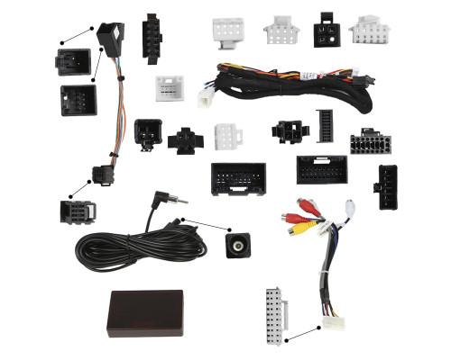 Штатный комплект переходная рамка с проводкой Audi Q7 4L 2006-2010 (1234-328) 9" + canbus