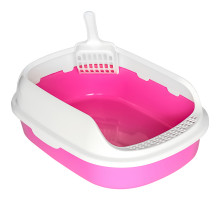 Туалет для кошек с лопаткой Taotaopets 226611 40*29*13,5 см Pink