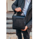 Чоловіча шкіряна сумка-месенджер, барсетка на одне плече 22x26x6 Tiding Bag 75-5271 чорна